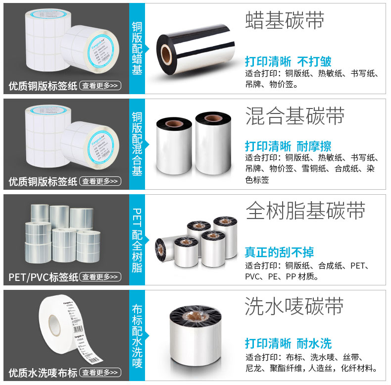 增強蠟基碳帶40 50 60 70 80 90 100 110mm 300m條碼打印機專用碳帶